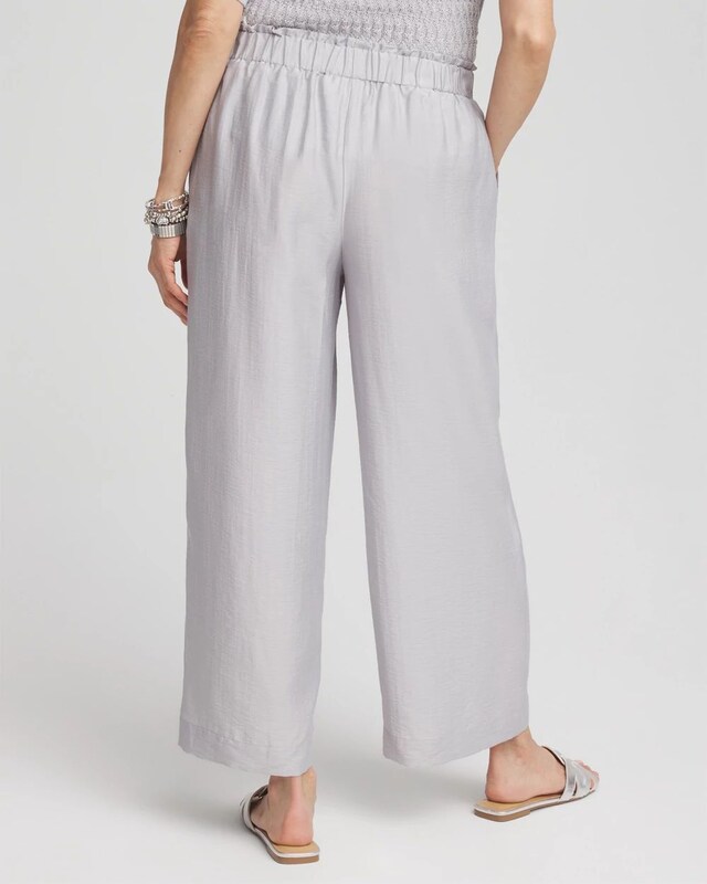 Lightweight Wide Leg Cropped Pants - image 3